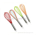 Baking Tools Silicone Egg Whisk With Stainless Steel Handle 